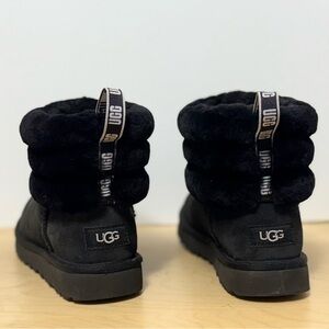 UGG Women’s Size 8 Black Shearling Cuff Boots Suede Fur Lined Pull On EU 39
